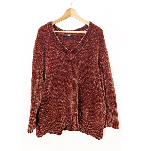 ZARA Oversized Chenille Sweater - Picture 6 of 9